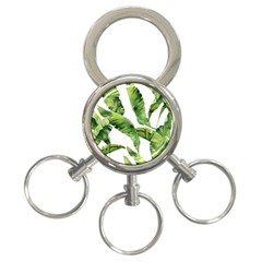 Sheets Tropical Plant Palm Summer Exotic 3-ring Key Chain by artworkshop