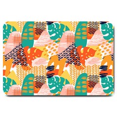 Colors Tropical Eaves Brush 2 Large Door Mat by flowerland