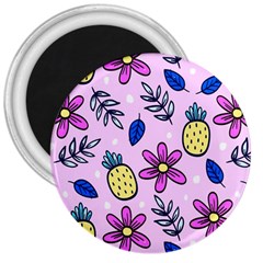 Flowers Purple 3  Magnets by nateshop