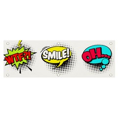 Set-colorful-comic-speech-bubbles Banner And Sign 6  X 2  by Jancukart