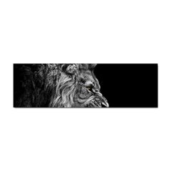 Roar Angry Male Lion Black Sticker (bumper) by danenraven