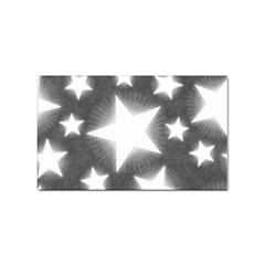 Snowflakes And Star Patterns Grey Stars Sticker Rectangular (10 Pack) by artworkshop