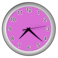 Color Orchid Wall Clock (silver) by Kultjers