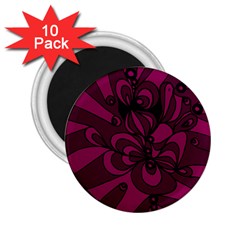 Aubergine Zendoodle 2 25  Magnets (10 Pack)  by Mazipoodles
