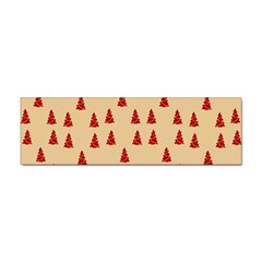 Red Christmas Tree Brown Sticker Bumper (10 Pack) by TetiBright