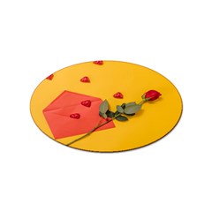 Valentine Day Heart Flower Gift Sticker Oval (10 Pack) by artworkshop