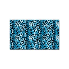 Blue Leopard Sticker Rectangular (100 Pack) by DinkovaArt