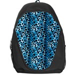 Blue Leopard Backpack Bag Front