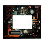 Illustrations Technology Robot Internet Processor White Wall Photo Frame 5  x 7  Front