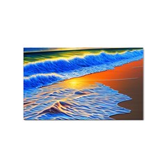 Summer Sunset At The Beach Sticker (rectangular) by GardenOfOphir