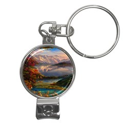 Summer Sunset Nail Clippers Key Chain by GardenOfOphir