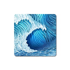 Beach Wave Square Magnet by GardenOfOphir