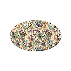Wallpaper Floral Pattern Floral Wallpaper Background Sticker Oval (10 Pack) by Ravend