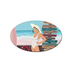 Vacation On The Ocean Sticker (oval) by SychEva