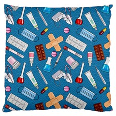 Medicine Pattern Large Cushion Case (one Side) by SychEva