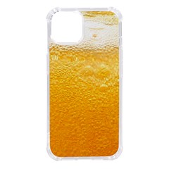 Texture Pattern Macro Glass Of Beer Foam White Yellow Iphone 14 Tpu Uv Print Case by Semog4