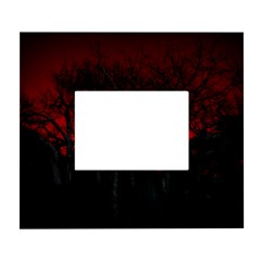 Dark Forest Jungle Plant Black Red Tree White Wall Photo Frame 5  X 7  by Semog4