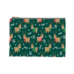 Cute Christmas Pattern Doodle Cosmetic Bag (large) by Semog4