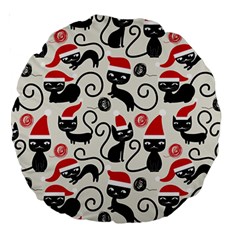 Cute Christmas Seamless Pattern Vector Large 18  Premium Round Cushions by Semog4