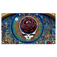 Grateful Dead Skull Rose Banner And Sign 7  X 4  by Semog4
