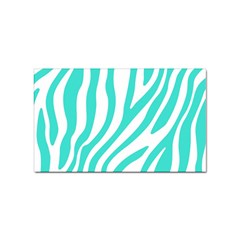 Blue Zebra Vibes Animal Print   Sticker Rectangular (100 Pack) by ConteMonfrey