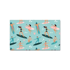 Beach-surfing-surfers-with-surfboards-surfer-rides-wave-summer-outdoors-surfboards-seamless-pattern- Sticker Rectangular (10 Pack) by Salman4z