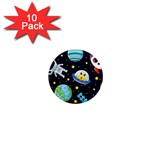 Space-seamless-pattern   - 1  Mini Magnet (10 pack)  Front