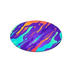 Multicolored-abstract-background Sticker Oval (10 Pack) by Salman4z