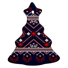 Ukrainian Folk Seamless Pattern Ornament Christmas Tree Ornament (two Sides) by pakminggu