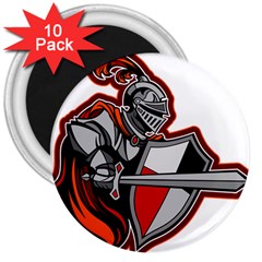Knight Shield Sword Shield Fictional Character 3  Magnets (10 Pack)  by danenraven