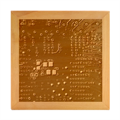 Red Computer Circuit Board Wood Photo Frame Cube by Bakwanart