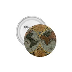 Vintage World Map Travel Geography 1 75  Buttons by B30l