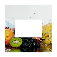 Variety Of Fruit Water Berry Food Splash Kiwi Grape White Box Photo Frame 4  X 6  by B30l
