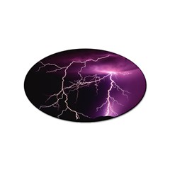 Storm Flashlight Space Nature Sticker (oval) by Cowasu