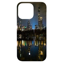 New York Night Central Park Skyscrapers Skyline Iphone 14 Pro Max Black Uv Print Case by Cowasu