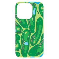 Golf Course Par Golf Course Green Iphone 14 Pro Black Uv Print Case by Cowasu