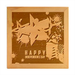 4th Of July Happy Usa Independence Day Wood Photo Frame Cube by Ravend