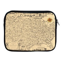 1940 Vintage Map Of The Usa Apple Ipad 2/3/4 Zipper Cases by uniart180623