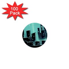 Buildings City Urban Destruction Background 1  Mini Buttons (100 Pack)  by uniart180623