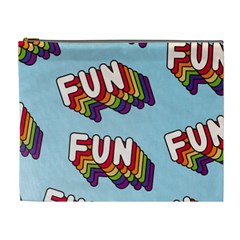 Fun Word Inscription Rainbow Pattern Cosmetic Bag (xl) by uniart180623
