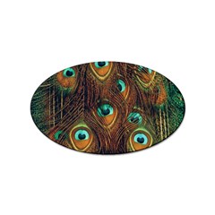 Peacock Feathers Sticker (oval) by Ravend