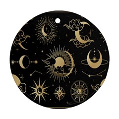 Asian-set With Clouds Moon-sun Stars Vector Collection Oriental Chinese Japanese Korean Style Ornament (round) by Bangk1t