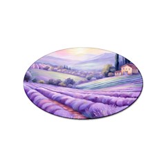 Lavender Flower Tree Sticker Oval (100 Pack) by Ravend