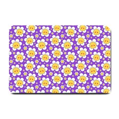 Cute Smile Face Chamomile Small Door Mat by NiOng