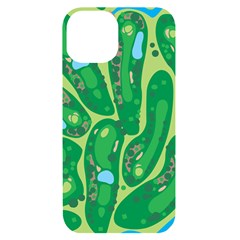 Golf Course Par Golf Course Green Iphone 14 Black Uv Print Case by Cowasu