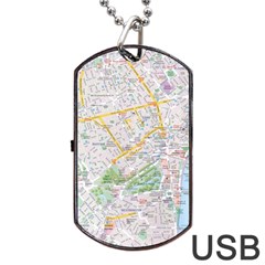 London City Map Dog Tag Usb Flash (two Sides) by Bedest