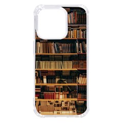 Books On Bookshelf Assorted Color Book Lot In Bookcase Library Iphone 14 Pro Tpu Uv Print Case by Ravend