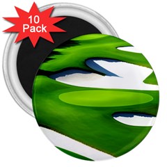 Golf Course Par Green 3  Magnets (10 Pack)  by Sarkoni