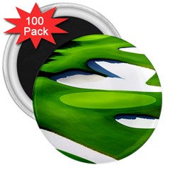 Golf Course Par Green 3  Magnets (100 Pack) by Sarkoni