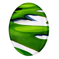 Golf Course Par Green Oval Glass Fridge Magnet (4 Pack) by Sarkoni